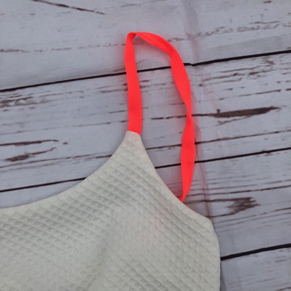 White Dress With Orange Straps - Picture 4 of 5